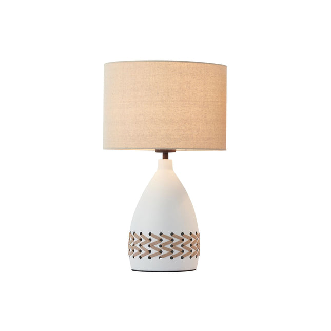 Piper Table Lamp Grey Cream White Modern Indoor Lighting.