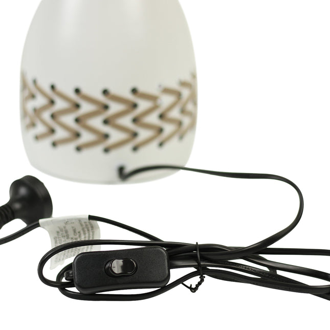 Piper Table Lamp Grey Cream White Modern Indoor Lighting.