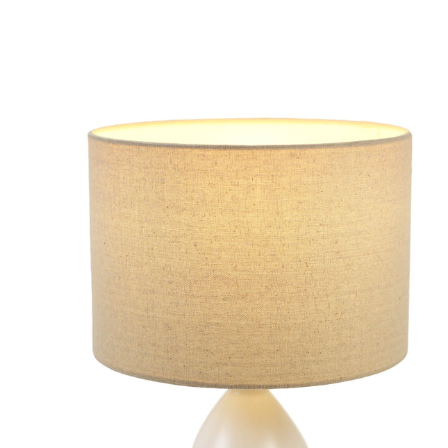 Piper Table Lamp Grey Cream White Modern Indoor Lighting.