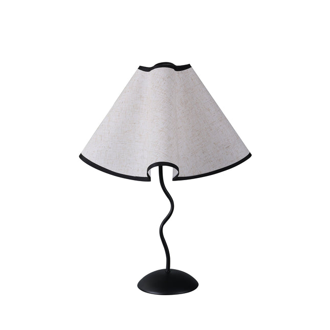 Wyatt Table Lamp Modern Wavy Bedside Nightstand Light.