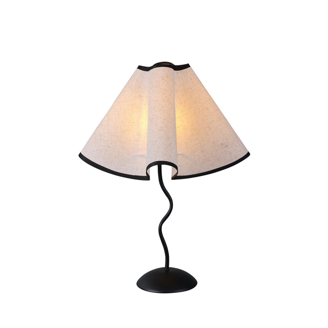 Wyatt Table Lamp Modern Wavy Bedside Nightstand Light.