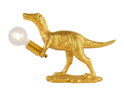 Velociraptor Grip Table Lamp with Gold Finish for Unique Home Decor.
