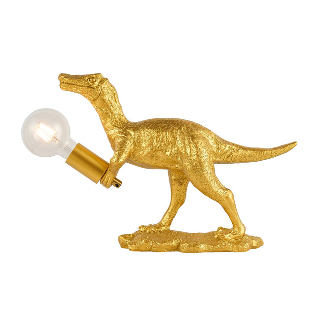 Velociraptor Grip Table Lamp with Gold Finish for Unique Home Decor.