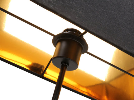 Dachshund Elegance Table Lamp Gold with Black Fabric Shade.
