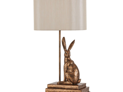 Rabbit Regal Table Lamp Gold Silver Elegant Ornate Hare Design.