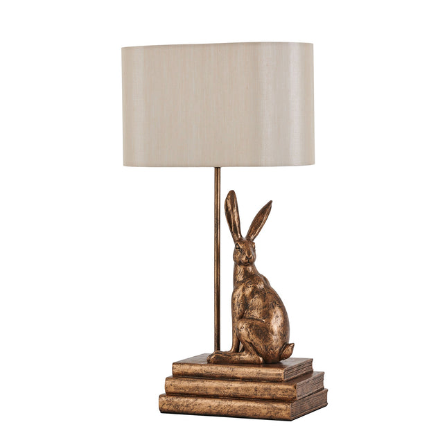 Rabbit Regal Table Lamp Gold Silver Elegant Ornate Hare Design.
