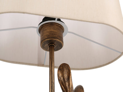 Rabbit Regal Table Lamp Gold Silver Elegant Ornate Hare Design.