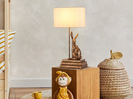 Rabbit Regal Table Lamp Gold Silver Elegant Ornate Hare Design.