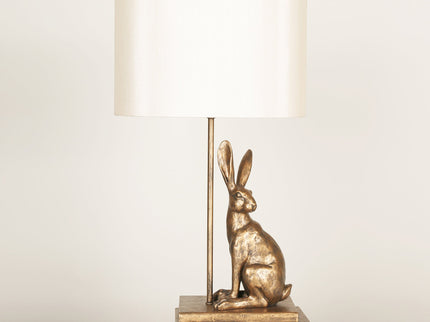 Rabbit Regal Table Lamp Gold Silver Elegant Ornate Hare Design.