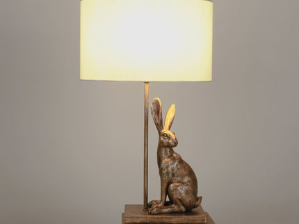 Rabbit Regal Table Lamp Gold Silver Elegant Ornate Hare Design.