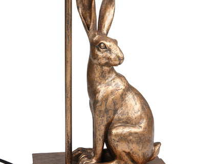 Rabbit Regal Table Lamp Gold Silver Elegant Ornate Hare Design.