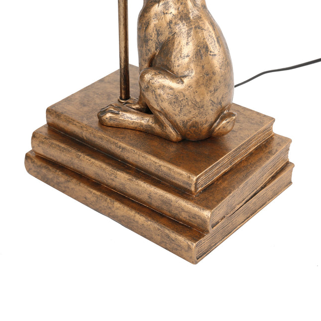 Rabbit Regal Table Lamp Gold Silver Elegant Ornate Hare Design.