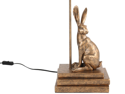 Rabbit Regal Table Lamp Gold Silver Elegant Ornate Hare Design.