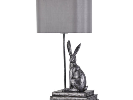 Rabbit Regal Table Lamp Gold Silver Elegant Ornate Hare Design.