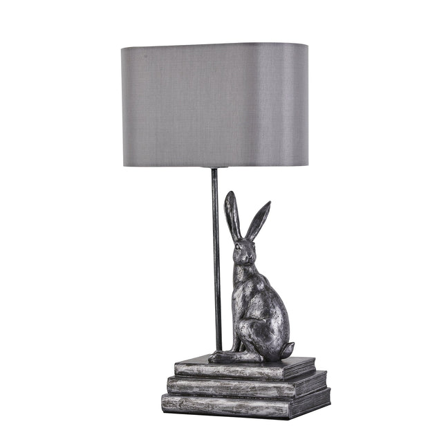 Rabbit Regal Table Lamp Gold Silver Elegant Ornate Hare Design.