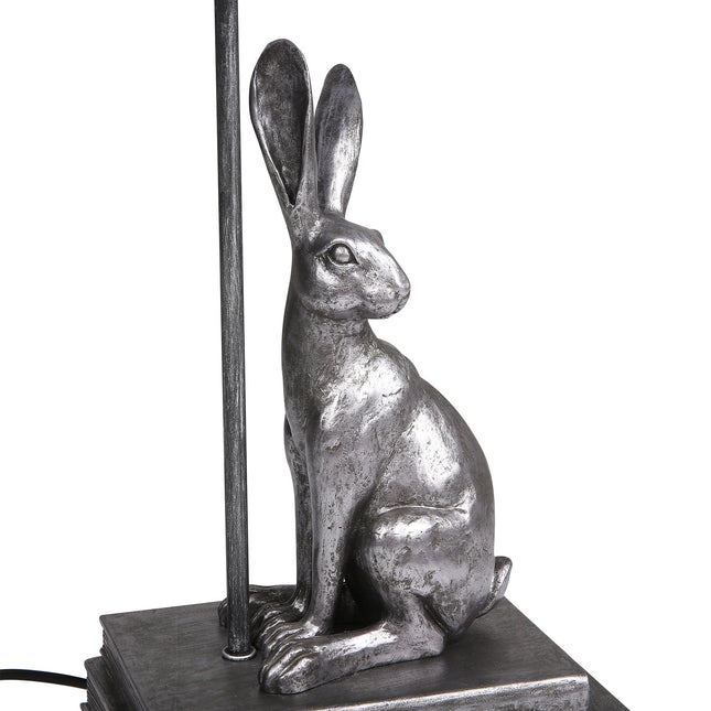 Rabbit Regal Table Lamp Gold Silver Elegant Ornate Hare Design
