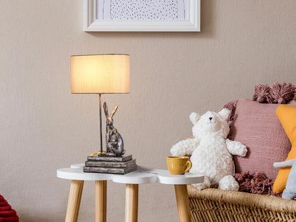 Rabbit Regal Table Lamp Gold Silver Elegant Ornate Hare Design.
