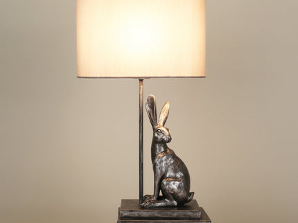 Rabbit Regal Table Lamp Gold Silver Elegant Ornate Hare Design.