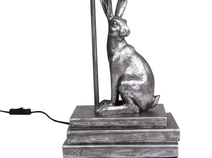 Rabbit Regal Table Lamp Gold Silver Elegant Ornate Hare Design.