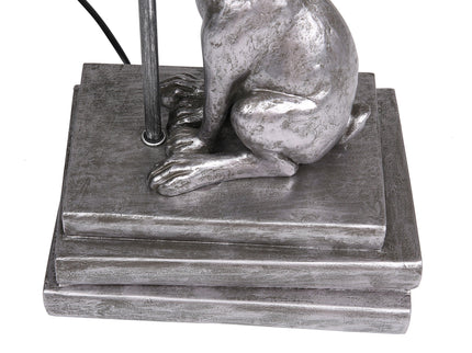Rabbit Regal Table Lamp Gold Silver Elegant Ornate Hare Design.
