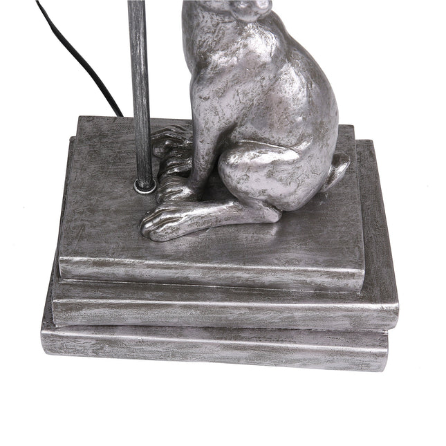 Rabbit Regal Table Lamp Gold Silver Elegant Ornate Hare Design.