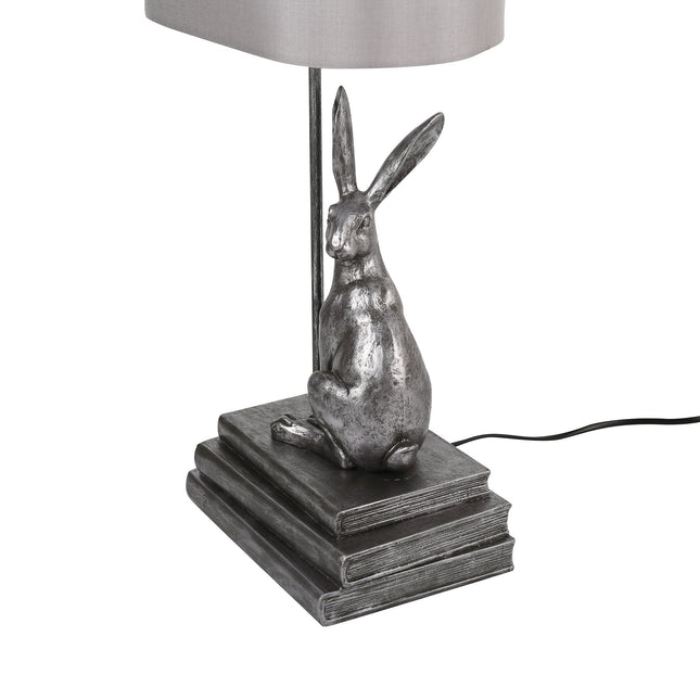 Rabbit Regal Table Lamp Gold Silver Elegant Ornate Hare Design