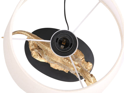 T-Rex Triumph Table Lamp Gold Elegant Dinosaur Desk Light.