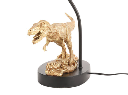 T-Rex Triumph Table Lamp Gold Elegant Dinosaur Desk Light.