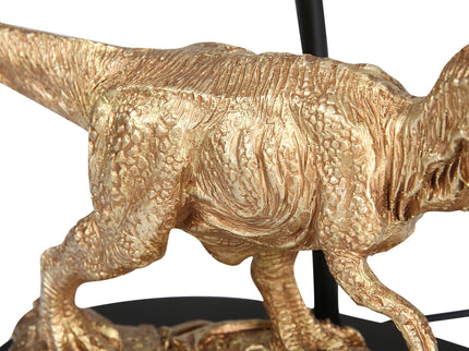 T-Rex Triumph Table Lamp Gold Elegant Dinosaur Desk Light.