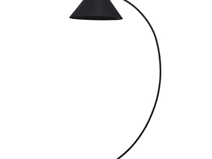 Remi Floor Lamp Black Brass Modern Over-Arched Floor Light.