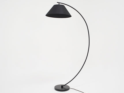 Remi Floor Lamp Black Brass Modern Over-Arched Floor Light.