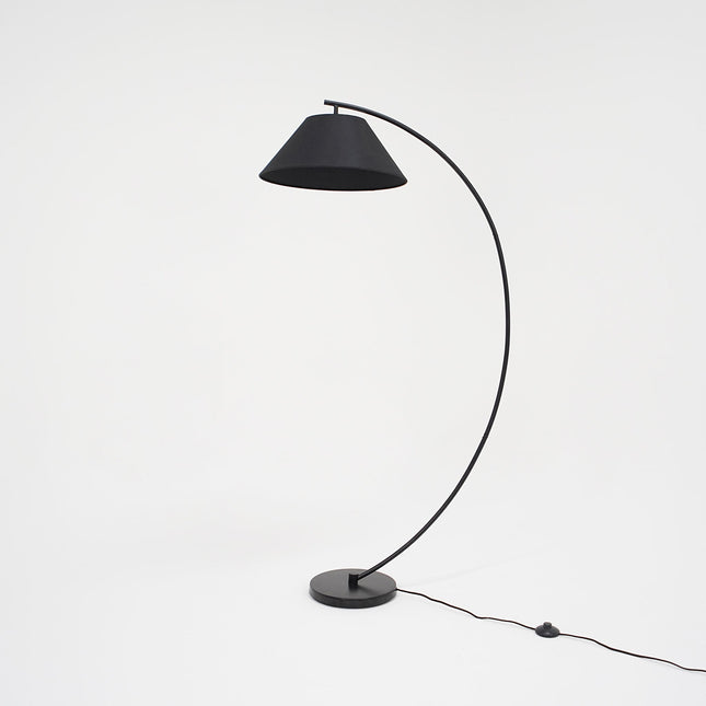 Remi Floor Lamp Black Brass Modern Over-Arched Floor Light.