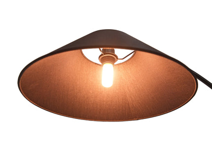 Remi Floor Lamp Black Brass Modern Over-Arched Floor Light.