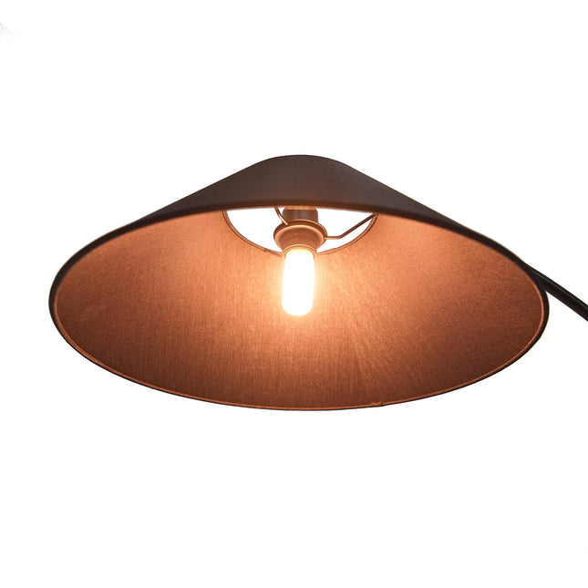 Remi Floor Lamp Black Brass Modern Over-Arched Floor Light.