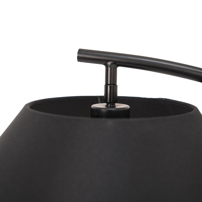 Remi Floor Lamp Black Brass Modern Over-Arched Floor Light.