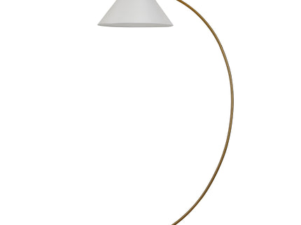 Remi Floor Lamp Black Brass Modern Over-Arched Floor Light.
