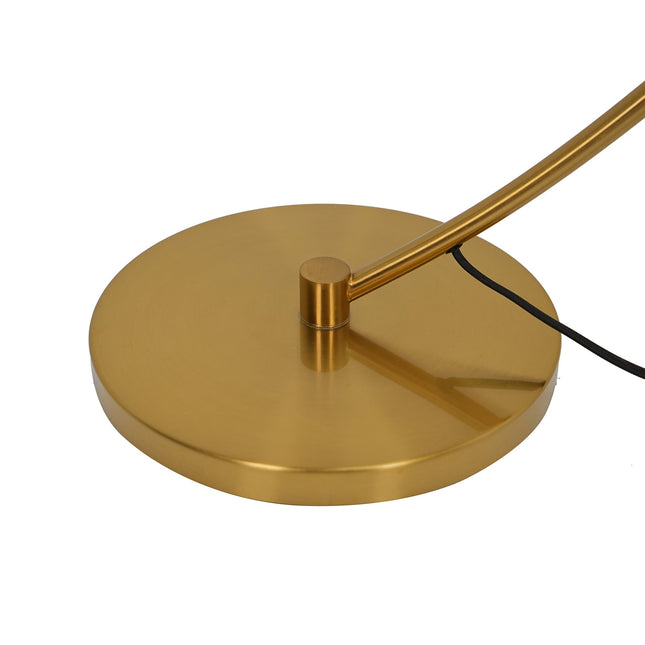 Remi Floor Lamp Black Brass Modern Over-Arched Floor Light
