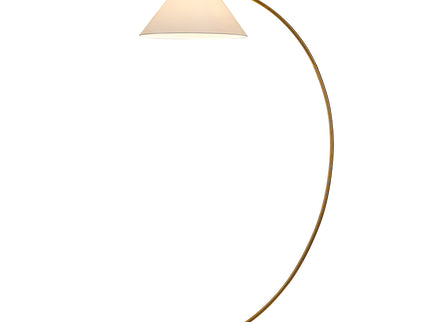 Remi Floor Lamp Black Brass Modern Over-Arched Floor Light.
