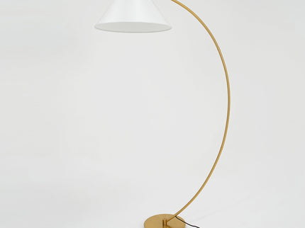 Remi Floor Lamp Black Brass Modern Over-Arched Floor Light.