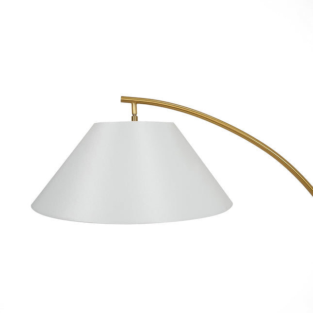Remi Floor Lamp Black Brass Modern Over-Arched Floor Light.