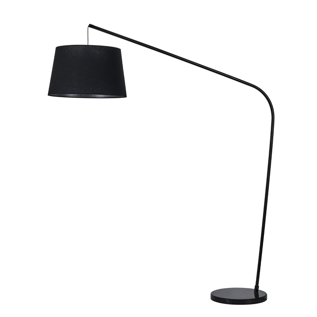 Layla Floor Lamp Black Modern Curved Design for Living Rooms.