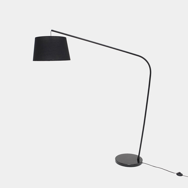 Layla Floor Lamp Black Modern Curved Design for Living Rooms.