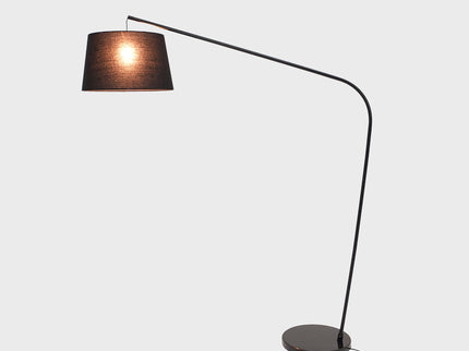 Layla Floor Lamp Black Modern Curved Design for Living Rooms.