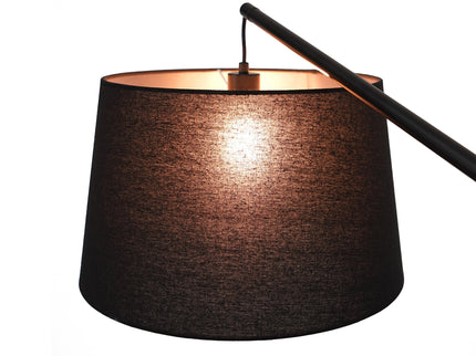Layla Floor Lamp Black Modern Curved Design for Living Rooms.
