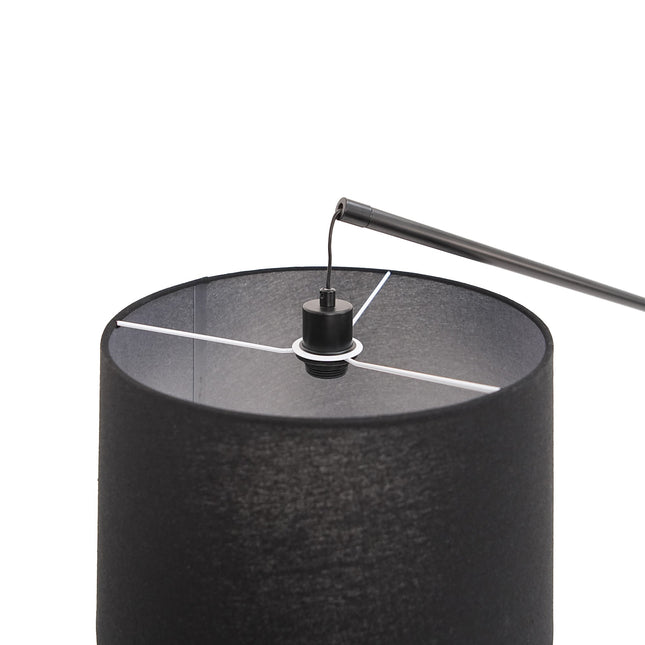 Layla Floor Lamp Black Modern Curved Design for Living Rooms.