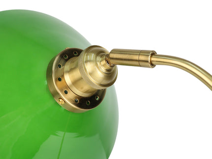Gemma Glass Table Lamp White Green Vintage Modern Decor.