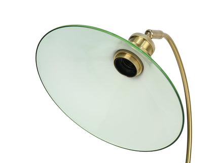 Gemma Glass Table Lamp White Green Vintage Modern Decor.