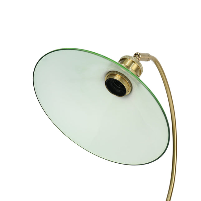 Gemma Glass Table Lamp White Green Vintage Modern Decor.