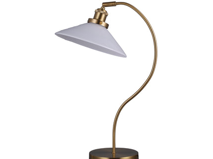 Gemma Glass Table Lamp White Green Vintage Modern Decor.