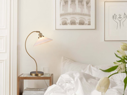 Gemma Glass Table Lamp White Green Vintage Modern Decor.